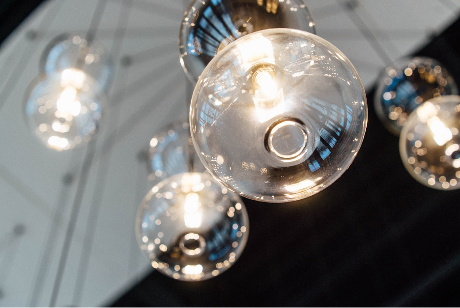 Lighting hanging from ceiling