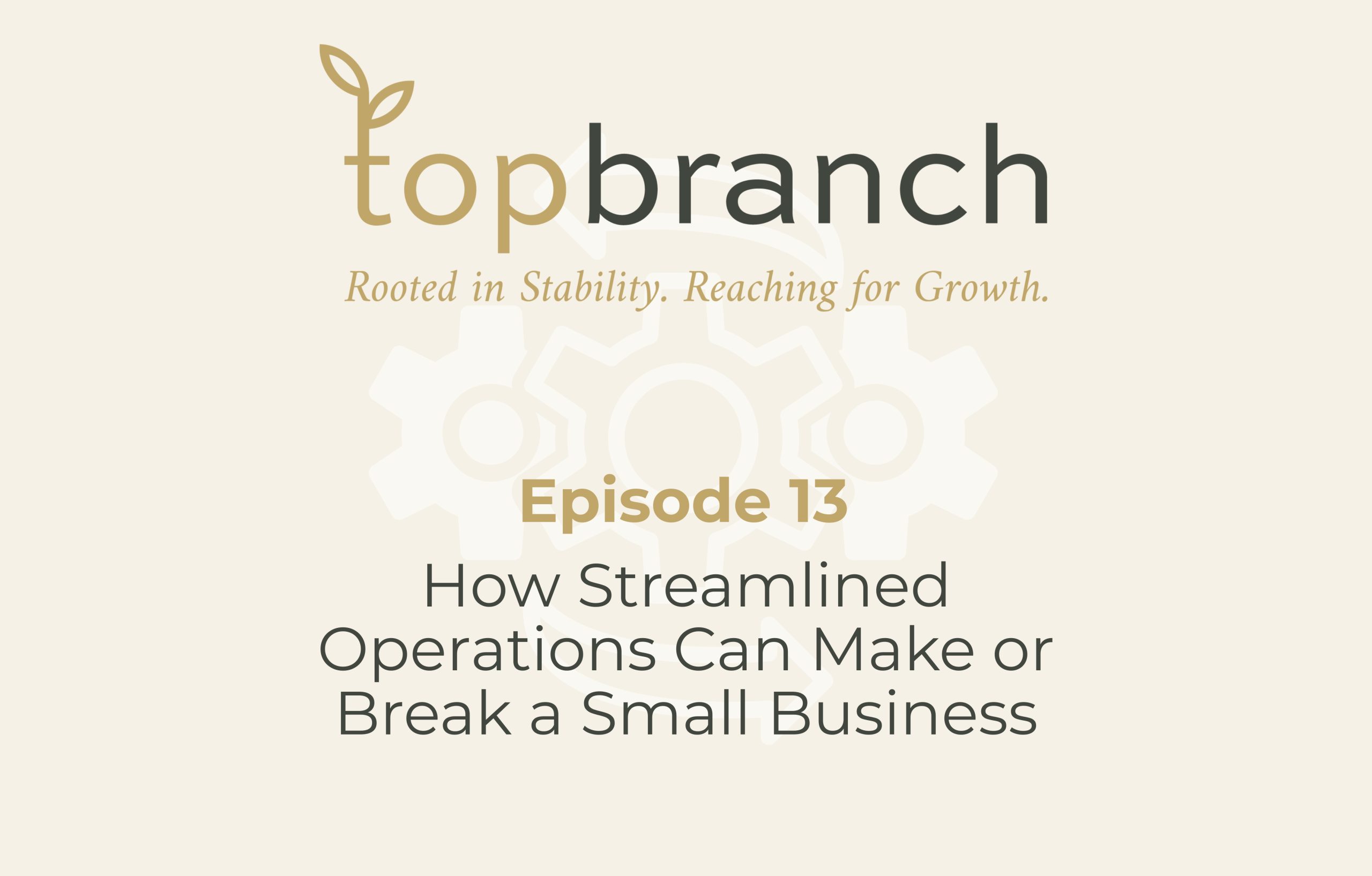 Episode 13 | How Streamlined Operations Can Make or Break a Small Business